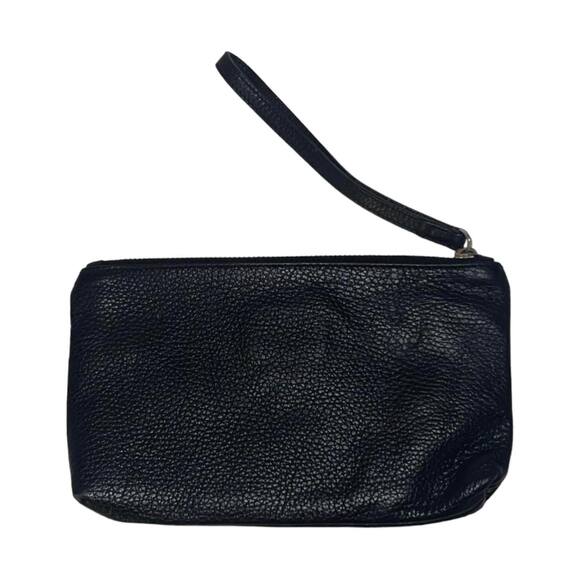 Versace Collection Black Pebbled Leather Wristlet Clutch Bag - Picture 2 of 5